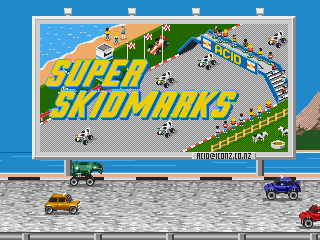 Super Skidmarks (J-Cart) Title Screen